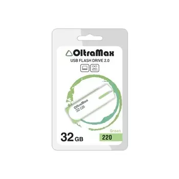 Флешка 32Gb USB 2.0 OltraMax 220, зеленый (OM-32GB-220-Green)