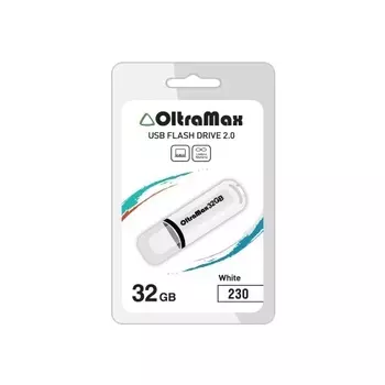 Флешка 32Gb USB 2.0 OltraMax 230, белый (OM-32GB-230-White)