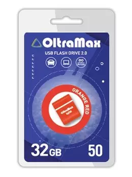 Флешка 32Gb USB 2.0 OltraMax 50, красный/оранжевый (OM-32GB-50-Orange Red)