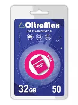 Флешка 32Gb USB 2.0 OltraMax 50, розовый (OM-32GB-50-Pink)