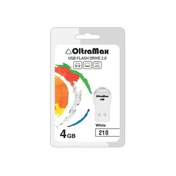Флешка 4Gb USB 2.0 OltraMax 210, белый (OM-4GB-210-White)