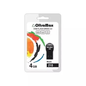Флешка 4Gb USB 2.0 OltraMax 210, черный (OM-4GB-210-Black)