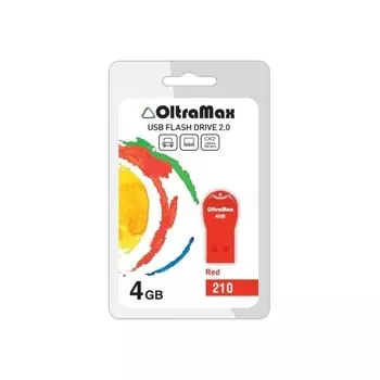 Флешка 4Gb USB 2.0 OltraMax 210, красный (OM-4GB-210-Red)