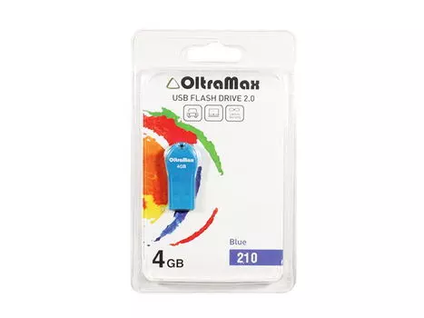 Флешка 4Gb USB 2.0 OltraMax 210, синий (OM-4GB-210-Blue)