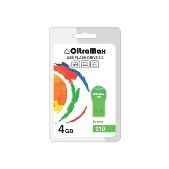 Флешка 4Gb USB 2.0 OltraMax 210, зеленый (OM-4GB-210-Green)