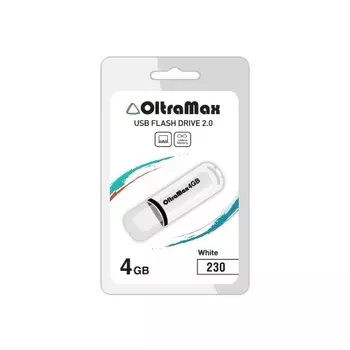 Флешка 4Gb USB 2.0 OltraMax 230, белый (OM-4GB-230-White)