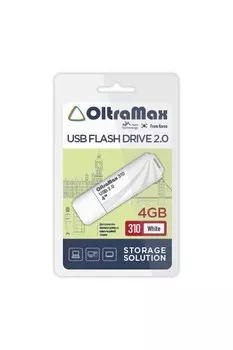Флешка 4Gb USB 2.0 OltraMax 310, белый (OM-4GB-310-White)
