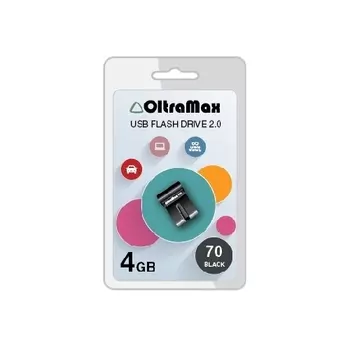 Флешка 4Gb USB 2.0 OltraMax 70, черный (OM-4GB-70-Black)