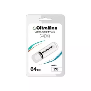 Флешка 64Gb USB 2.0 OltraMax 230, белый (OM-64GB-230-White)