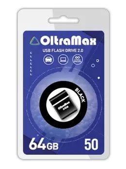 Флешка 64Gb USB 2.0 OltraMax 50, черный (OM-64GB-50-Black)