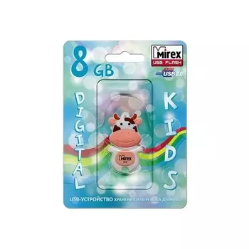 Флешка 8Gb USB 2.0 Mirex COW, белый (13600-KIDCWP08)