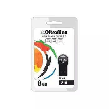Флешка 8Gb USB 2.0 OltraMax 210, черный (OM-8GB-210-Black)