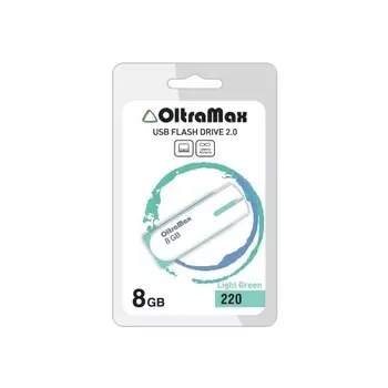 Флешка 8Gb USB 2.0 OltraMax 220, салатовый (OM-8GB-220-Light gr)
