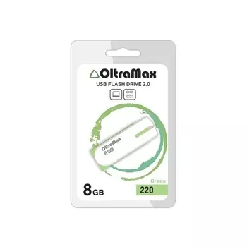 Флешка 8Gb USB 2.0 OltraMax 220, зеленый (OM-8GB-220-Green)