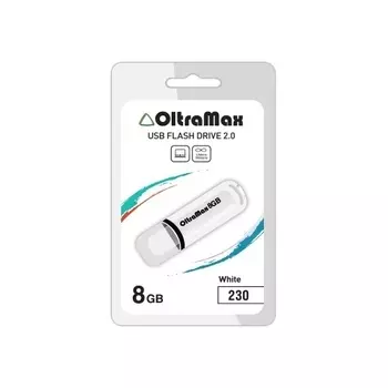 Флешка 8Gb USB 2.0 OltraMax 230, белый (OM-8GB-230-White)