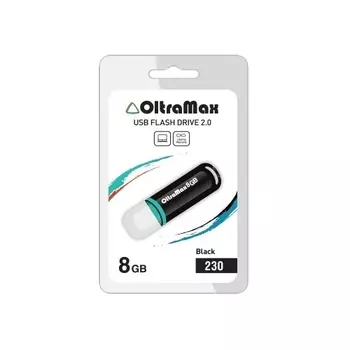 Флешка 8Gb USB 2.0 OltraMax 230, черный (OM-8GB-230-Black)