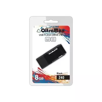 Флешка 8Gb USB 2.0 OltraMax 240, черный (OM-8GB-240-Black)