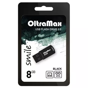 Флешка 8Gb USB 2.0 OltraMax smile, черный (OM 008GB Smile B)