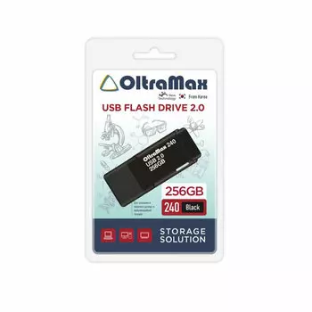 Флешка 256Gb USB 2.0 OltraMax 240, черный (OM-256GB-240-Black)
