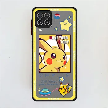 Милый матовый чехол Pokemon Pikachu для Samsung Galaxy A52 A12 A51 A32 A21s A71 A32 5G A12 A22 A53 A70 A50 A30 Жесткий чехол для телефона Samsung A71 5G