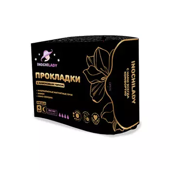 INOCHILADY Женские гигиенические прокладки с анионовым чипом ночные удлиненные 4.0