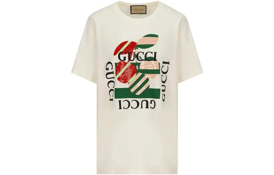 Футболка женская SS23 цвета экрю GUCCI, Ecru