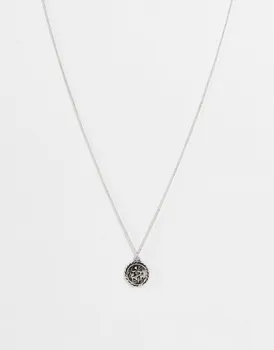 Колье с подвеской Reclaimed Vintage St Christopher из полированного серебра