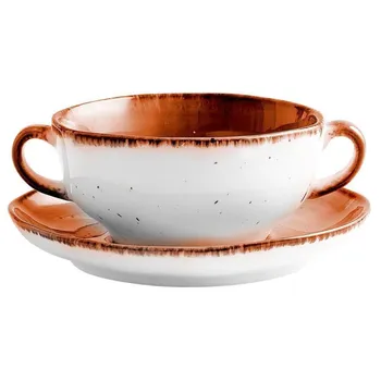 Бульонная пара 260мл d 10,5см h5,5см Orange Sky Fusion P.L. Proff Cuisine | P6140015-S+D-SH221 48/4