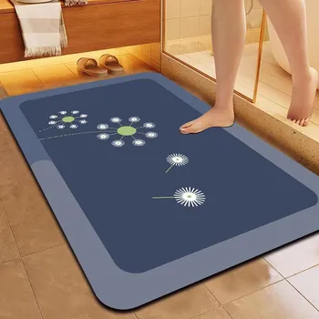 Коврик из диатомовой грязи Nordic Wind Toilet Quick Dry Non Slip Mat Toilet Bathroom Absorbing Foot Mat 40 * 60cm