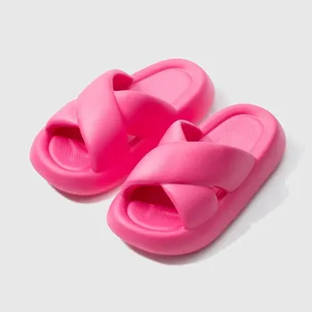 Fashion Slides Women Summer Slippers Fashion Comfort Soft Flat Flip Flops Female Bathroom Slipper House Shoes Ladies Beach Sandals 36-37 бежевый