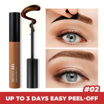 Гель для бровей Peel Off Eyebrow Gel Natural Eye-brow Gel Стойкий водостойкий макияж для бровей Peel Off Brow Makeup 10 мл One Size коричневый