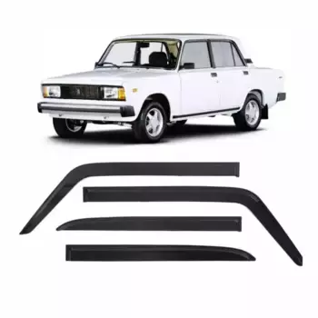 ДЕФЛЕКТОРЫ НЕЛОМАЮЩИЕСЯ НА БОКОВЫЕ СТЕКЛА VORON GLASS LADA 2105-2107 /НАКЛАДНЫЕ/ СКОТЧ /К-Т 4 ШТ./ DEF00284