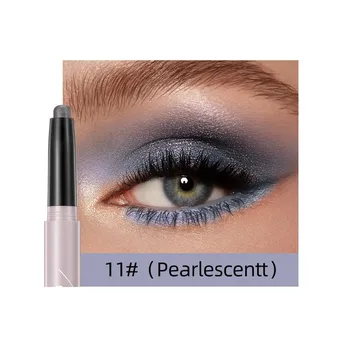 Тени для век Qibest Lazy Eye Shadow Stick без размазывания, легко окрашиваемые жемчужные блестящие осветляющие тени для век 01#
