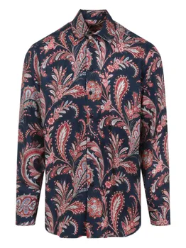 Рубашка с узором пейсли ETRO, синий