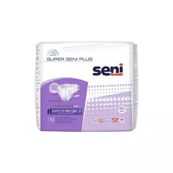 Подгузники для взрослых Super Plus Seni/Сени 130-170см 10шт р.XL (4)