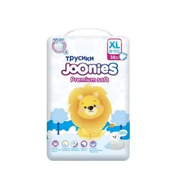 Подгузники-трусики Joonies/Джунис 12-17кг 38шт р.XL