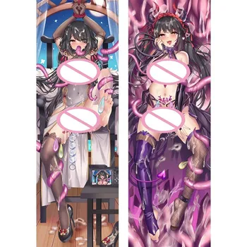 Наволочка Date a Live Tokisaki Kurumi Dakimakura, наволочка для всего тела, наволочка для обнимания, двухсторонний чехол для подушки отаку с принтом A 40x120cm Peachskin