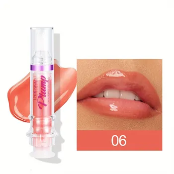 6 цветов Fuller Водостойкий прозрачный зеркальный блеск для губ Graffiti Lip Plump Glass Lip Glaze 01#