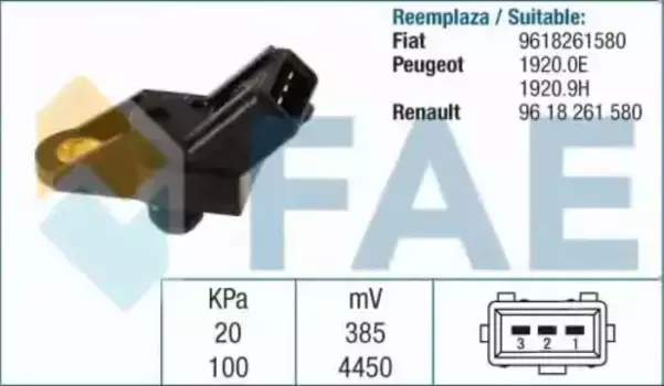 датчик давления воздуха!\ Citroen Xantia/Xsara/ZX, Renault Laguna 1.4i-3.0i 91> 15012 FAE