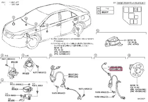 Датчик ABS TOYOTA / LEXUS 8951633080