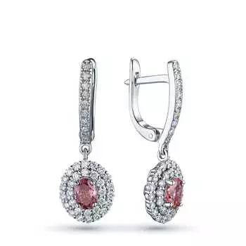 Серьги из белого золота э0912сг06220946_pink