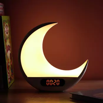 LADECOR CHRONO Часы-будильник, 20,6х7,6х20см, LED, с эфф.рассвета, FM-радио, ДУ, microUSB, пластик