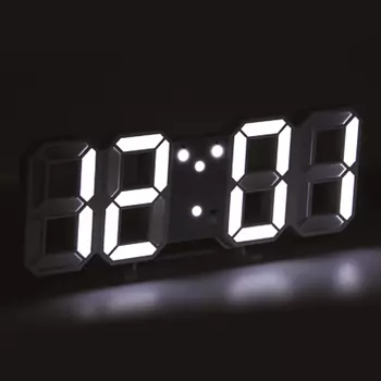 LADECOR CHRONO Часы LED с функцией будильника, USB, пластик, 23х8,5х4 см