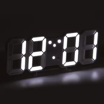 LADECOR CHRONO Часы LED с функцией будильника, USB, пластик, 23х8,5х4 см