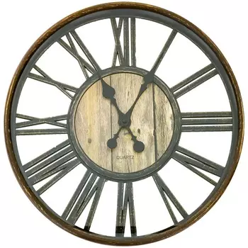 LADECOR CHRONO Часы настенные, 45,7x45,7x5 см, 1xAA, цвет коричневый
