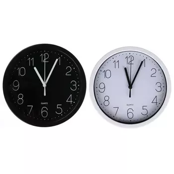 LADECOR CHRONO Часы настенные круглые, 19,5 см, пластик, стекло, 1хАА, 2 цвета
