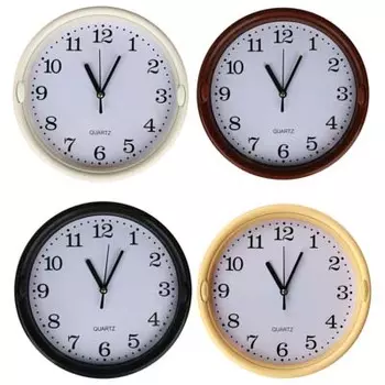 LADECOR CHRONO Часы настенные круглые, 22 см, пластик, стекло, 1хАА, 4 цвета