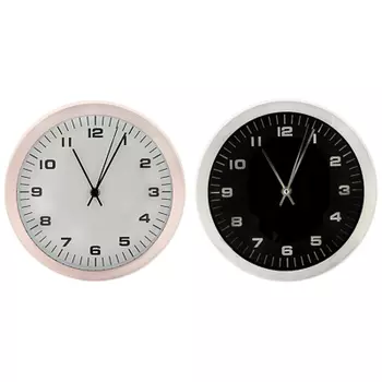 LADECOR CHRONO Часы настенные, пластик, 25,4x25,4x7,7см, 1хАА, с хром кантом, 2 цвета