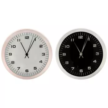 LADECOR CHRONO Часы настенные, пластик, 25,4x25,4x7,7см, 1хАА, с хром кантом, 2 цвета