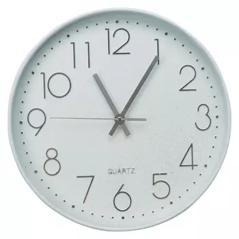 LADECOR CHRONO Часы настенные, пластик, 29,3x29,3x5 см, 1xAA, цвет белый